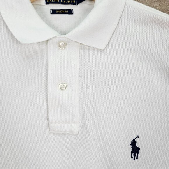 Polo Ralph Lauren Golf Polo Shirt Custom Fit Pony White Short Sleeve Mens Size S - Picture 8 of 10